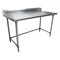 Bk Resources Stainless Steel Work Table With Open Base, 5" Rear Riser 72"Wx24"D VTTR5OB-7224 - alternate 1